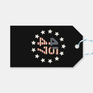 Étiquettes-cadeau Trump 45 47 Étoiles Vintage USA American Drapeau