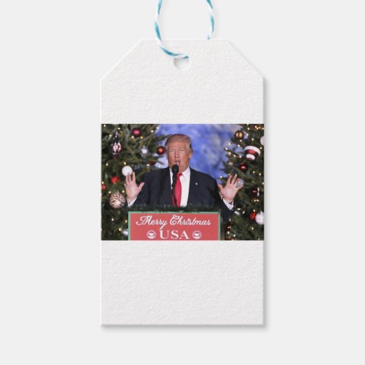 Étiquettes-cadeau Trump Noël (Devant)