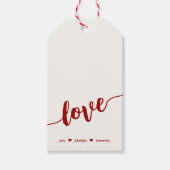 Étiquettes-cadeau "Tu aimes toujours pour toujours" (Devant)