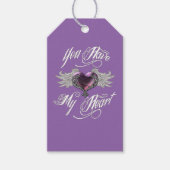 Étiquettes-cadeau Tu As Mon Coeur Rose (Devant)