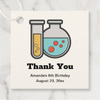 Tube d'essai de chimie et Merci d'anniversaire de