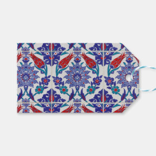 Étiquettes-cadeau Tulipe turque Arabesque orientale Art visuel flora
