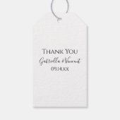 Étiquettes-cadeau Tulipes blanches dans le lait Bouteille Mariage Fa (Dos)