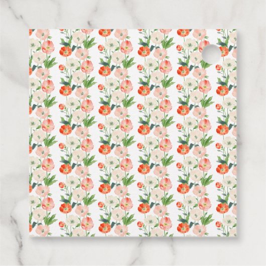 Étiquettes Cadeau Tulipes et Daffodils Mariage de printemps (Dos)