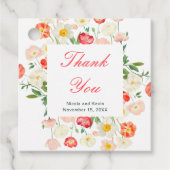 Étiquettes Cadeau Tulipes et Daffodils Mariage de printemps (Devant)