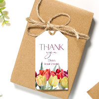 Tulipes jaune rouge Merci de douche nuptiale