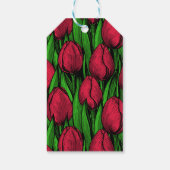 Étiquettes-cadeau Tulipes rouges (Dos)