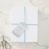 Étiquettes-cadeau Turquoise Aqua Lignes géométriques modernes Glam P (Avec de laficelle)