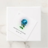 Étiquettes Cadeau Turquoise et noir gothique Rose Damask (En situation)