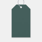 Étiquettes-cadeau Turquoise gris uni (Devant)