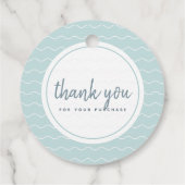 Étiquettes Cadeau Turquoise Ocean Sandy Beach Bijoux artisanaux (Dos)