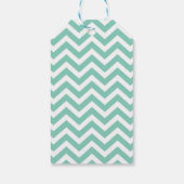 Étiquettes-cadeau Turquoise Pastel et Chevron Mariage Anniversaire B (Dos)