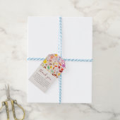 Étiquettes-cadeau Turquoise Purple Jaune Fleurs de prairie de printe (Avec de laficelle)