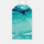 Étiquettes-cadeau Turquoise Turquoise Mariage Merci Favoriser les ét (Dos)