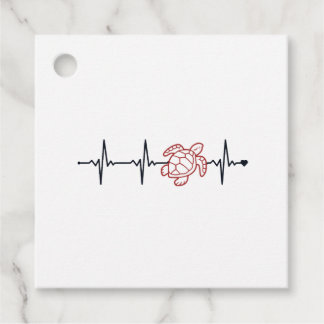 Étiquettes Cadeau Turtle Heartbeat Tortoise Painted Alligator Copy