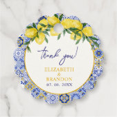 Étiquettes Cadeau Tuscan-Style Wedding with Mediterranean Tiles (Devant)