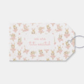 Étiquettes-cadeau Tutu Ballerina Lapin Lapin Baby shower Merci (Devant (Horizontal))