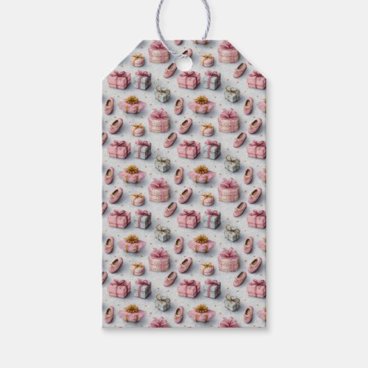 Étiquettes-cadeau Tutu Mignon Rose Ballerine Anniversaire (Devant)