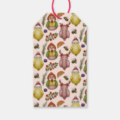 Étiquettes-cadeau Tweeting de saison - Vacances Oiseaux Mignons (Dos)