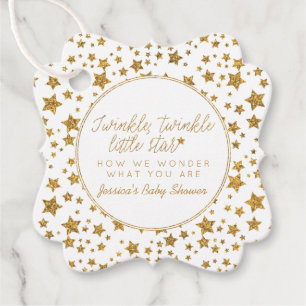Étiquettes Cadeau Twink, Twinkle Little Star Baby shower