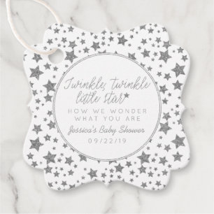 Étiquettes Cadeau Twink, Twinkle Little Star Baby shower