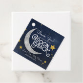 Étiquettes Cadeau Twinkle Little Star Moon et Merci arrière (En situation)