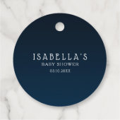 Étiquettes Cadeau Twinkle Little Star Navy Bunny (Dos)