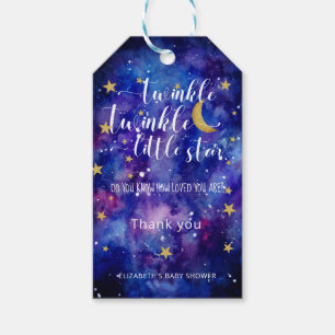 Étiquettes-cadeau Twinkle Twinkle Little Star Baby shower Galaxy