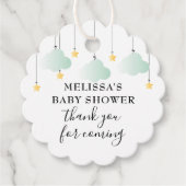 Étiquettes Cadeau Twinkle Twinkle Neutral Douche Merci (Devant)