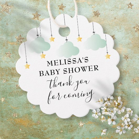 Étiquettes Cadeau Twinkle Twinkle Neutral Douche Merci