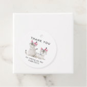 Étiquettes Cadeau Twins Joint Kitty Chat Anniversaire Merci (En situation)