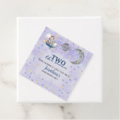 Étiquettes Cadeau Two The Moon Boy Space Rocket 2nd Birthday  (En situation)