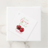 Étiquettes Cadeau Tying Knot Cherry Fiançailles (En situation)