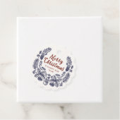 Étiquettes Cadeau Typographe de Merry Christmas (En situation)