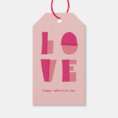 Étiquettes-cadeau Typographie d'amour moderne Saint-Valentin (Devant)