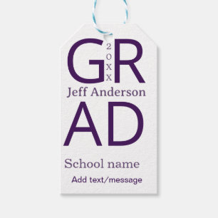Étiquettes-cadeau typographie de diplôme moderne simple minimale c