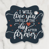 Étiquettes Cadeau Typographie de la Saint-Valentin (Dos)