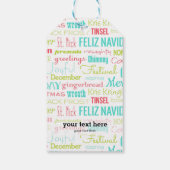 Étiquettes-cadeau Typographie de la saison des fêtes (Dos)