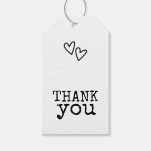 Étiquettes-cadeau Typographie de machine à écrire Rétro Mariage mini