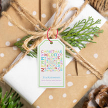 Typographie joyeuse et colorée de Noël