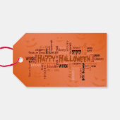 Étiquettes-cadeau Typographie Joyeux Halloween (Dos (Horizontal))