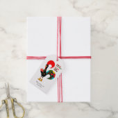 Étiquettes-cadeau Typographie minima Noël portugais Salutations (Avec de la ficelle)