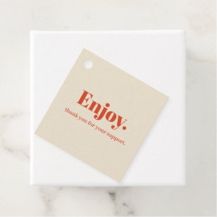 Étiquettes Cadeau Typographie minimaliste Hang Tag Design