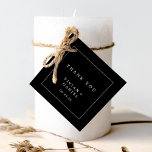 Étiquettes Cadeau Typographie minimaliste | Merci noir foncé<br><div class="desc">Cette typographie minimaliste noir foncé merci les étiquettes sont parfaites pour un mariage simple. Le design romantique moderne présente une typographie classique en noir et blanc. Personnalisable dans n'importe quelle couleur. Gardez le design simple et élégant, en l'état, ou personnalisez-le en ajoutant vos propres graphiques et artwork. Customisez ces étiquettes...</div>