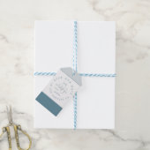 Étiquettes-cadeau Typographie Moderne Bleu Enregistrer La Date (Avec de laficelle)