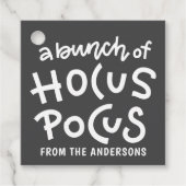 Étiquettes Cadeau Typographie moderne Cute Hocus Pocus Halloween (Devant)