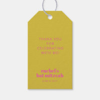 Typographie moderne en gras Bat mitzvah rose jaune
