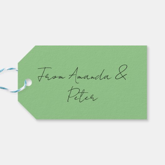 Étiquettes-cadeau Typographie moderne Fancy Script Joyeux Anniversai (Dos Horizontal)