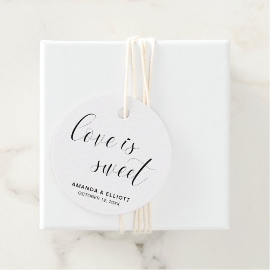 Étiquettes Cadeau Typographie moderne Mariage élégant (En situation)