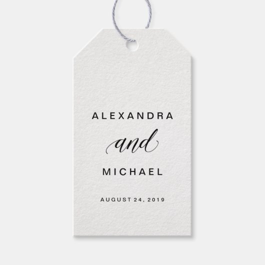 Étiquettes-cadeau Typographie moderne simple Mariage Faveur (Devant)